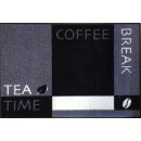 Waschbare Fußmatte - Tea Time - Coffee Break 60 x 85 cm Fußabstreifer Wash+Dry