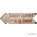 Blechschild - CANDY BUFFET - LOVE IS SO SWEET - Schild im...