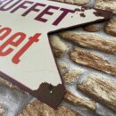 Blechschild - CANDY BUFFET - LOVE IS SO SWEET - Schild im Antik Look