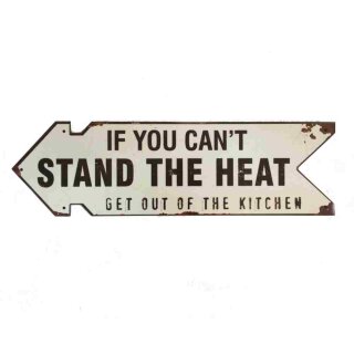 Blechschild - GET OUT OF THE KITCHEN - Schild im Antik Look