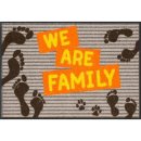 Waschbare Fußmatte - WE ARE FAMILY - ca 50x75cm