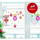 XMAS Fenster Sticker Weihnachten - Weihnachtskugeln rot -...