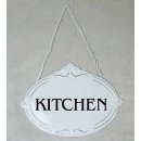 Türschild Kitchen - Küche - Schild im Antik Look - Metallschild Shabby