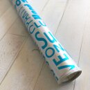 Klebefolie - Möbelfolie Text blau silber - 45 cm x...