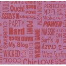 Klebefolie - Möbelfolie Text rosa - 45 cm x 200 cm