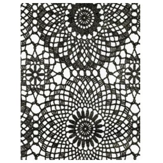 Klebefolie - Möbelfolie Spitzen Design schwarz -  45 cm x 200 cm
