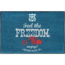 Route 66 Waschbare Fu&szlig;matte - Feel The Freedom...