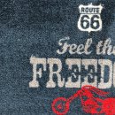 Route 66 Waschbare Fußmatte - Feel The Freedom 50x75 cm Wash+Dry