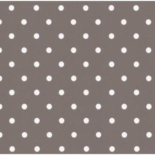 Klebefolie Möbelfolie selbstklebend Taupe graubraun Punkte Dots 0,45 m x 15 m