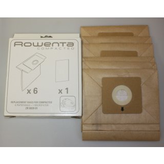 Rowenta ZR003901 6 Staubsaugerbeutel + 1 x Microfilter für Compacteo
