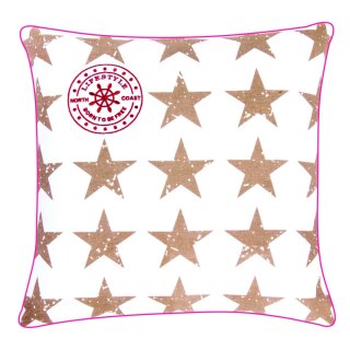 Kissenhülle Kissenbezug Island - Stars beige 45 x 45 cm - ohne Füllung