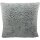 Kuschelkissen Faux Fur grau in Federoptik - Kissen ca 45x45 cm Zierkissen