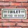 Wandschild - TOILET One Place - One Dream - Schild im Vintage Look