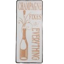 Wandschild - CHAMPAGNE FIXES EVERYTHING im Vintage Look