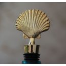 Universal Flaschenverschluss - Flaschenstöpsel Muschel rund goldfarben