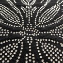 Edler Tischläufer New York - schwarz mit Glitzersteinchen 42 x 145 cm