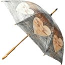 Regenschirm - Stockschirm - Holzherz Landhaus - Schirm
