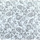 Klebefolie Ornamente Barock - Möbelfolie Silber Grau -  67 cm x 200 cm