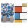 Fensterfolie Mondriaan Adhesive - Klebefilm Bleiglas Look 0,67 m x 2 m Karo bunt
