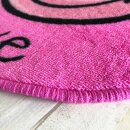 Runder Teppich - Smiley LOVE pink - ca 60 cm Durchmesser