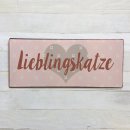 Blechschild - LIEBLINGSKATZE - Wandschild im Vintage Look