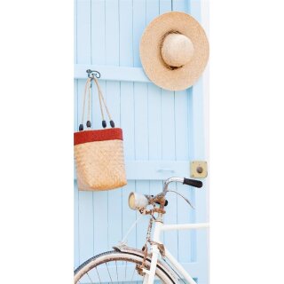 Textilposter Formentera Strand Fahrrad XXL Banner Poster Stoff ca 90 x 180 cm