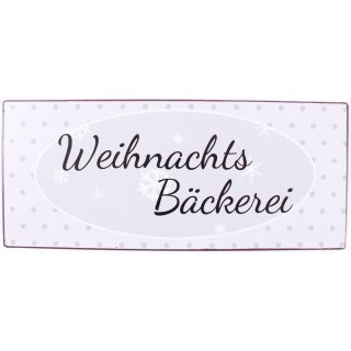 Blechschild - WEIHNACHTSBÄCKEREI - Wandschild im Vintage Look