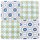 Untersetzer  Stein Set - 4 teilig im Antik Look - Blumen Retro Muster