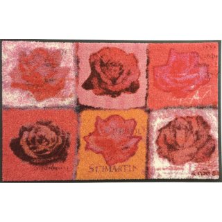 Waschbare Fußmatte - Perfume of Roses 50x75 cm Rosen Wash+Dry Fußabstreifer
