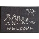 Waschbare Fußmatte - Welcome Kids - Family 50x75 cm - Wash+Dry