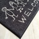 Waschbare Fußmatte - Welcome Kids - Family 50x75 cm - Wash+Dry