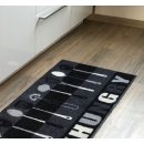 Waschbare Fußmatte - Hungry silver 50x75 cm Küchenmatte wash+dry