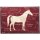 Waschbare Fußmatte - Cavallo - Pferd weinrot 50x75 cm Fußabstreifer Wash+Dry
