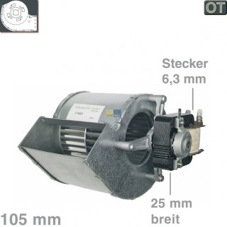 Querstromlüfter 105mm-A-rechts, 28 Watt für Siemens, Bosch, Constructa - Nr.: 140382