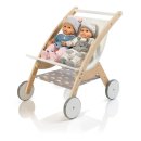 MUSTERKIND Puppen Zwillingswagen Barlia natur aus Holz...