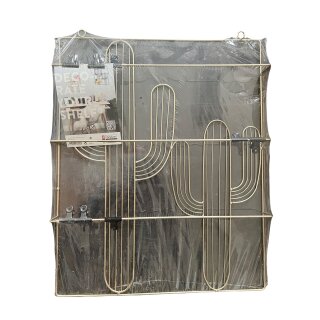 Duraline Memotafel Kartus in Gold, Memoclip Fotohalter Fotoclip Zettelhalter Handtuchhalter Wanddekoration 40 x 52 cm