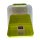 Rotho Memory Snackbox, Lunchbox 1l, herausnehmbarer Einsatz, grün transparent - 16x15x7,7cm