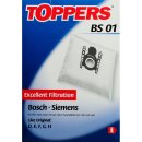 Toppers Staubsaugerbeutel BS01 für Siemens / Bosch Staubsauger Typ: D / E / F / G / H  / kompatibel Swirl S67