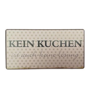 Kühlschrankmagnet im Antik Look - Kein Kuchen ist auch keine Lösung