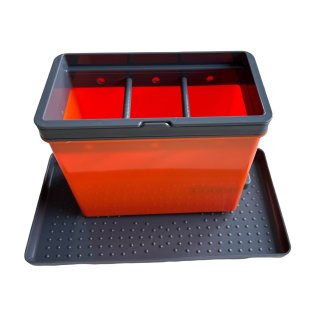 Metaltex tidy-tex Spülbecken-Organizer 24x13x14cm, Kunststoff Orange, Besteckkorb