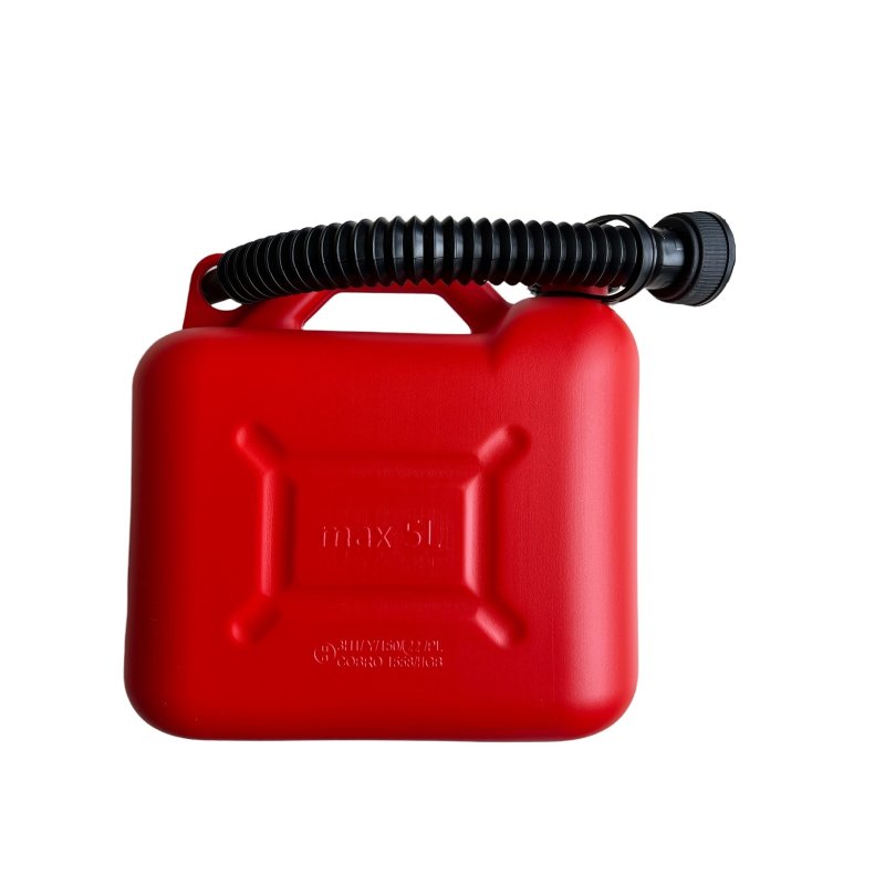1-10 Benzinkanister 5L Kunststoff Rot, Kanister mit Ausgießer