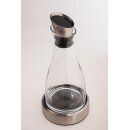 Emsa Flow Kühlkaraffe 1 Liter, Glaskaraffe mit Edelstahl 505219