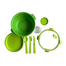 CURVER Dose rund 1,6l, To Go Lunch Kit, Mikrowelle Kunststoff grün 22x22x11,6 cm  - Nr.: 232565