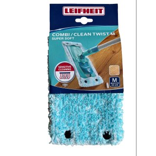 Leifheit Wischbezug Combi / Clean Twist M Super Soft, 33cm breit für Parkett, Laminat, Kork