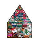 Adventskalender mit Radiergummi, Motiv Haus, 32x26x5cm, Kalender Advent