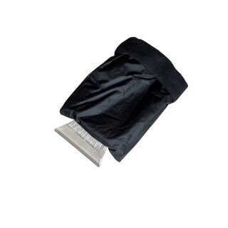 Auto Eiskratzer Eisschaber Classic, schwarz mit Handschuh und Vlies