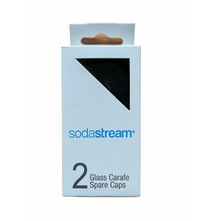 daniplus 2 Deckel, Caps, Ersatzverschluss kompatibel zu SodaStream Glaskaraffe Penguin + Crystal, Schwarz