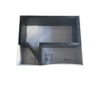 Duraline Cloud Lacquered Dekoratives Wandregal, MDF, Schwarz, 15mm 40 x 20 x 12 cm