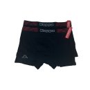 Kappa Herren Boxershort, 2er Pack Unterhose, Unterwäsche, Pants, Sport Slip Schwarz-Rot/Schwarz-Rot Gr. L