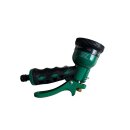 Meistercraft Handbrause 8 Funktionen, Gartenbrause, Spritzpistole 4-tlg., Gartenschlauch Zubehör, Adapter